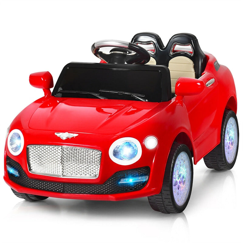 6V Kids Ride-On Car Electric Battery Power RC with Remote Control & Flashing Wheel Lights