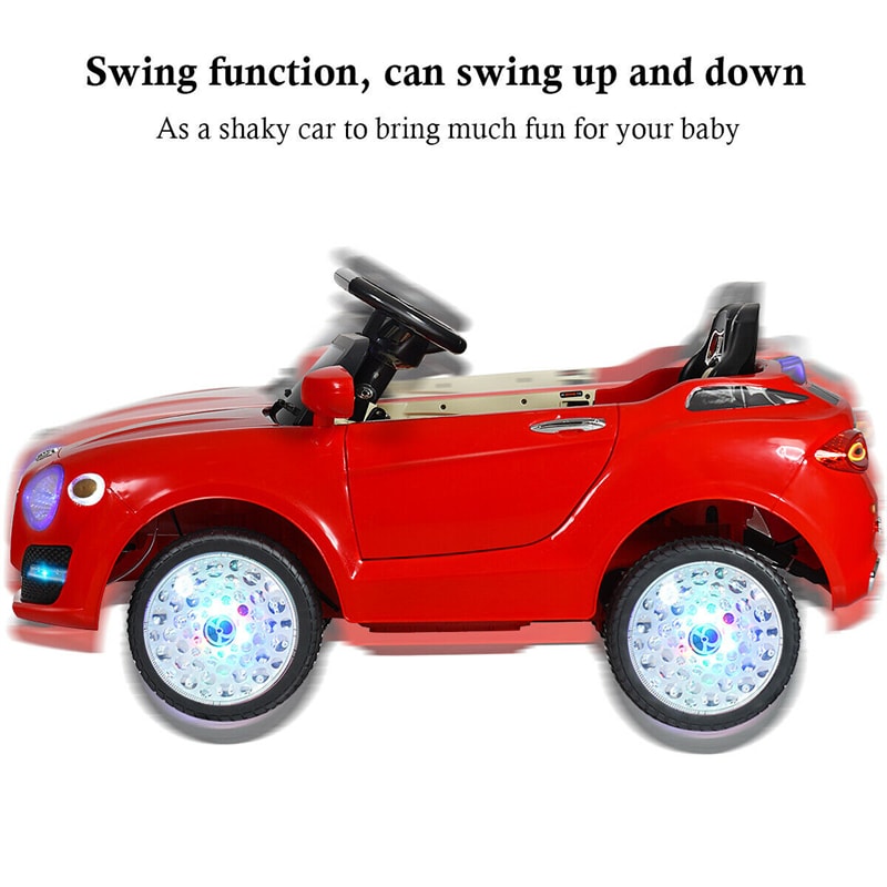 6V Kids Ride-On Car Electric Battery Power RC with Remote Control & Flashing Wheel Lights