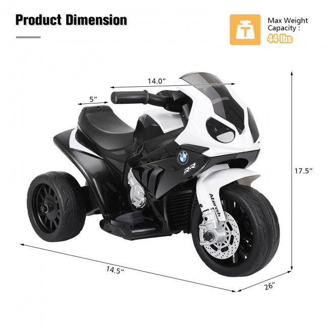 6V Kids 3 Wheels Riding BMW Licensed Electric Motorcycle