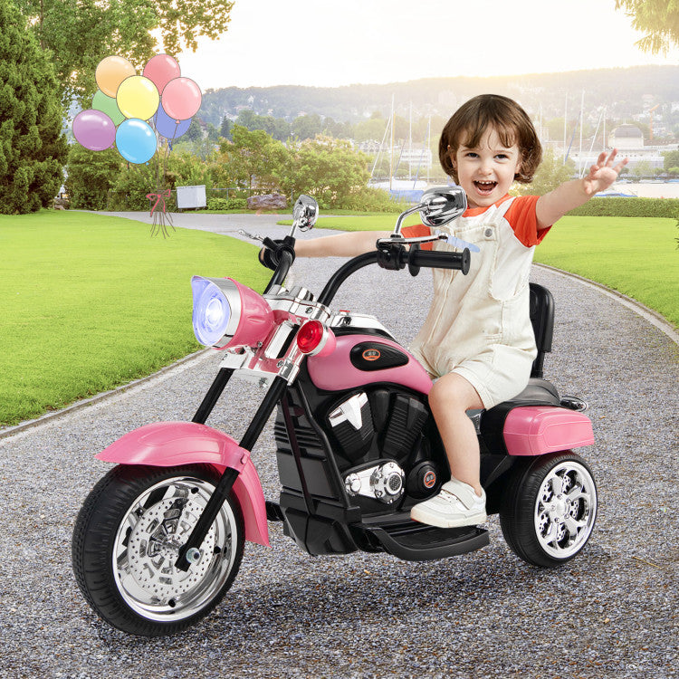 6V Powered Toddler Chopper Motorbike Ride On Toy with Horn & Headlight