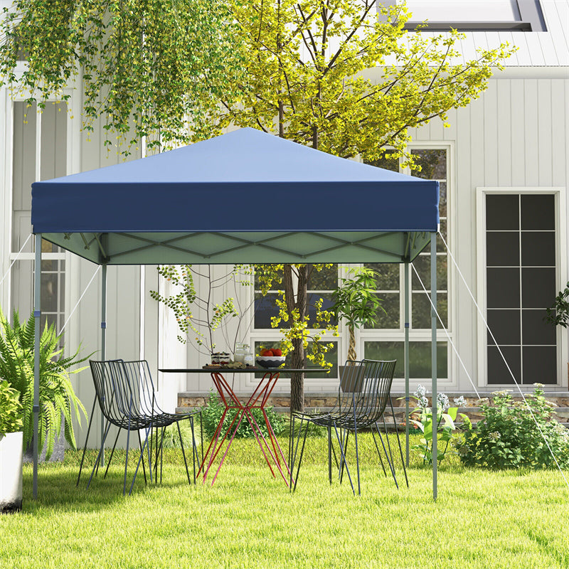 6.6' x 6.6' Pop Up Canopy 1 Person Setup Instant Canopy Tent Portable Outdoor Canopy with Center Lock & Carrying Bag