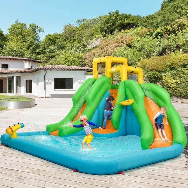 Kids Inflatable Water Park Bounce House with 480W Blower