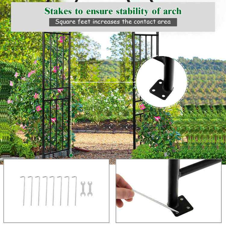 7.2 Feet Outdoor Garden Decoration Climbing Plants Arch for Party and Wedding