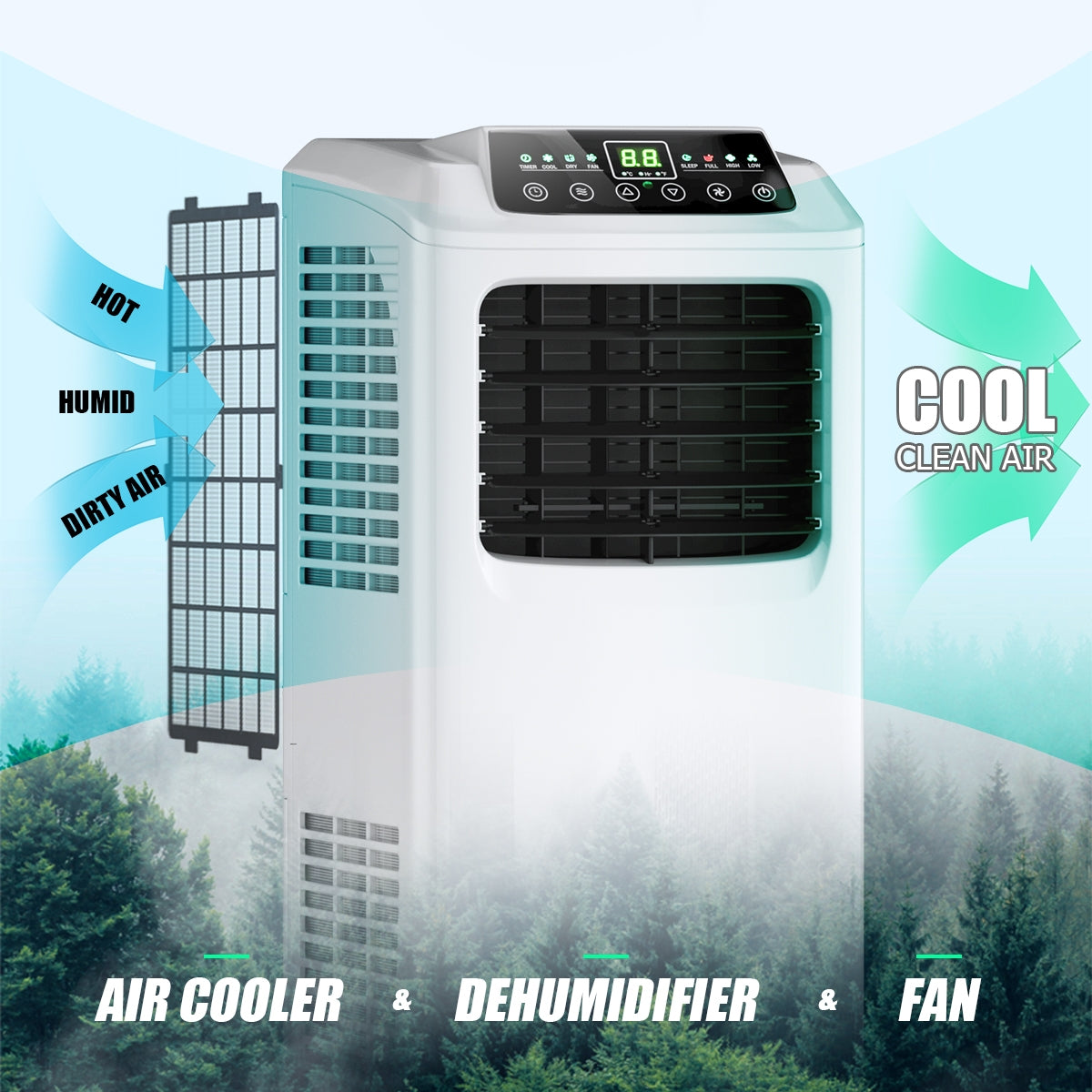 8000 BTU Portable Air Conditioner for Home and Office