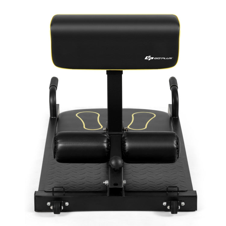 8-in-1 Home Gym Multifunction Squat Fitness Machine with Adjustable Height and Wheels