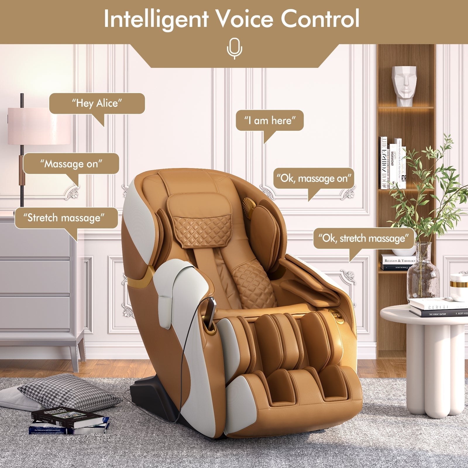 Full Body Zero Gravity Shiatsu Massage Chair with Built-In Heat Therapy System