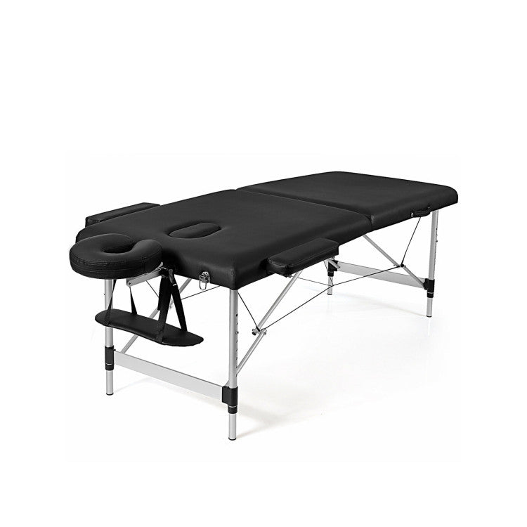 84 Inch L Portable and Folding Massage Bed with Adjustable Height for Facial Salon Spa