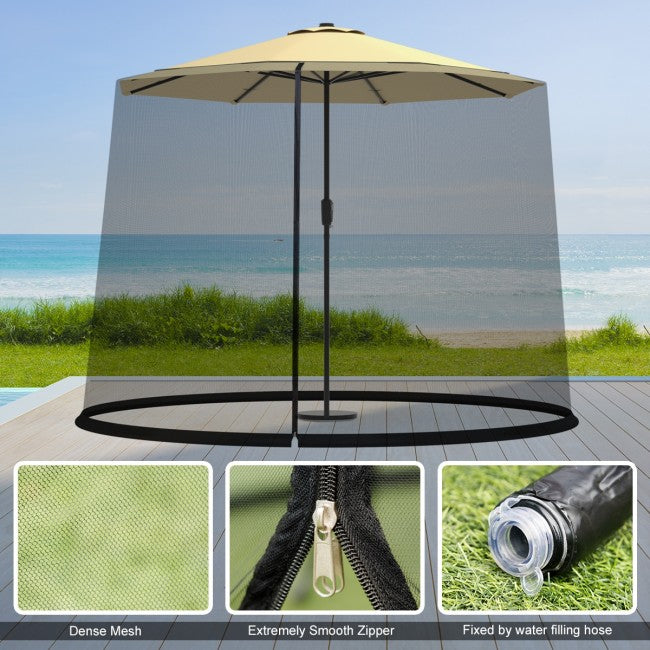 9-10 Feet Outdoor Camping Umbrella Table Screen Mosquito Bug Insect Net