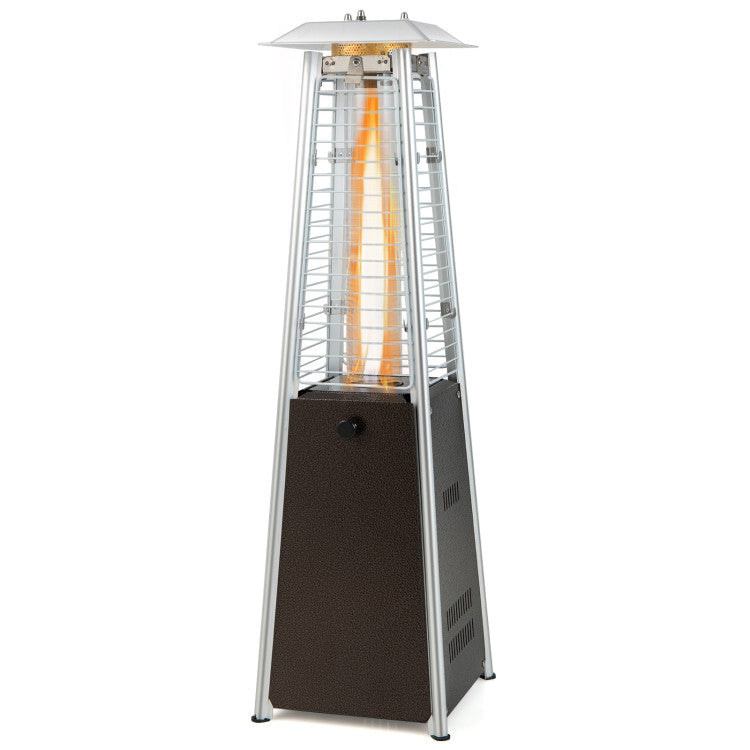 9500 BTU Portable Steel Tabletop Patio Heater with Glass Tube and Anti-Tip