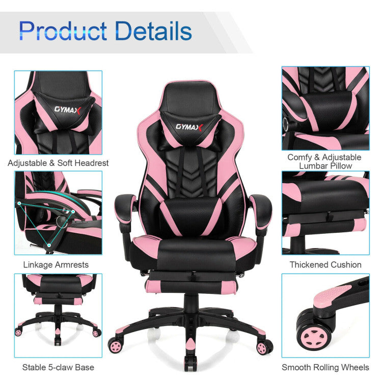 Adjustable Computer Chair Gaming Chair with Footrest for Home and Office