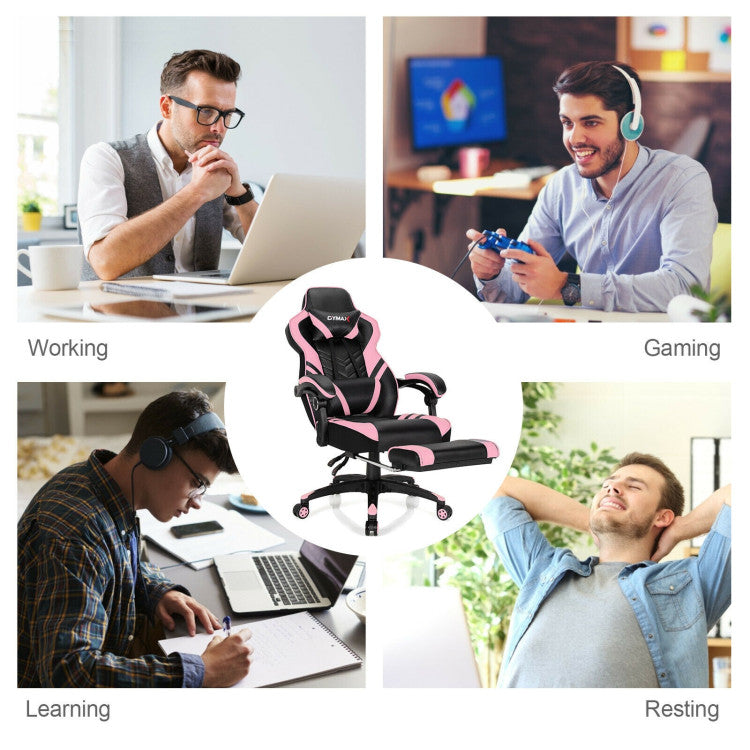 Adjustable Computer Chair Gaming Chair with Footrest for Home and Office