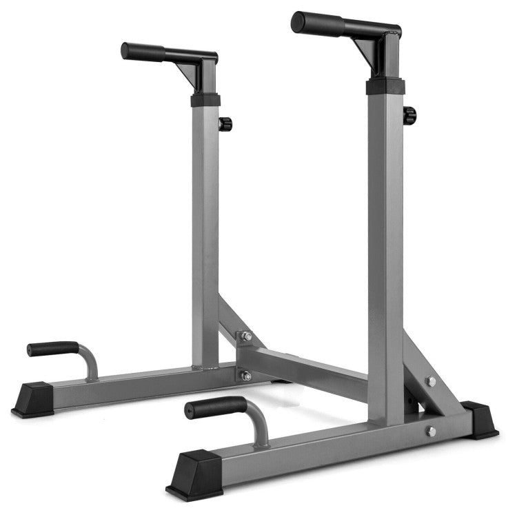 Adjustable Dip Bar with 10 Levels Adjustable Height for Home & Gym