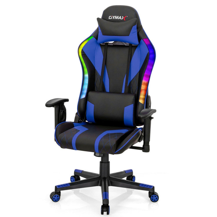 Adjustable Gaming Chair Computer Chair with Dynamic LED Lights