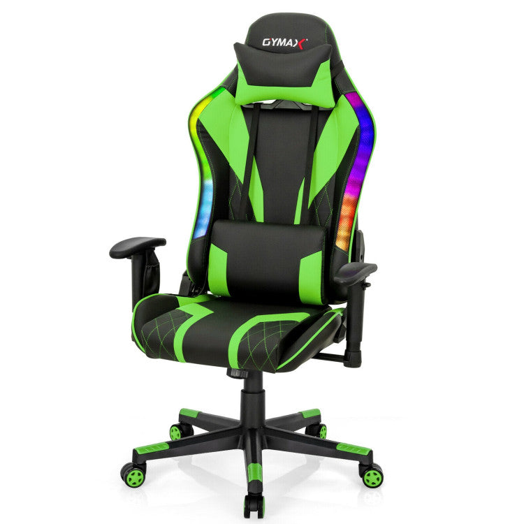 Adjustable Gaming Chair Computer Chair with Dynamic LED Lights