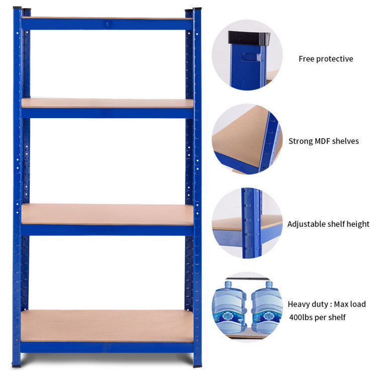 Adjustable Heavy Duty 4 Level Garage Tool Shelf Storage