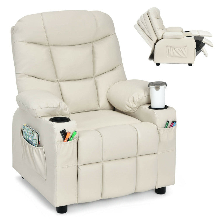 Adjustable Kids Sofa Recliner Chair with Cup Holder and Footrest