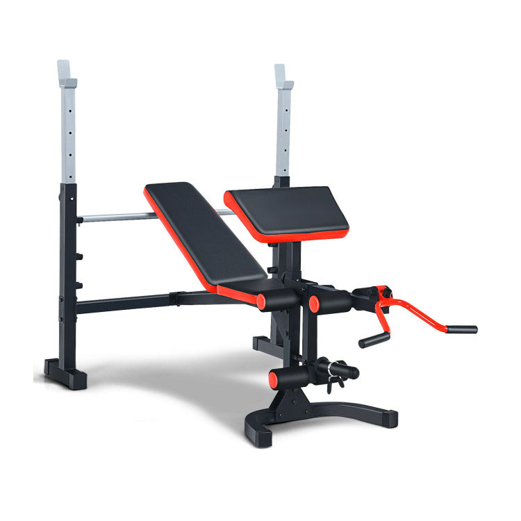 Adjustable Olympic Weight Bench with 5 Adjustable Heights for Strength Training