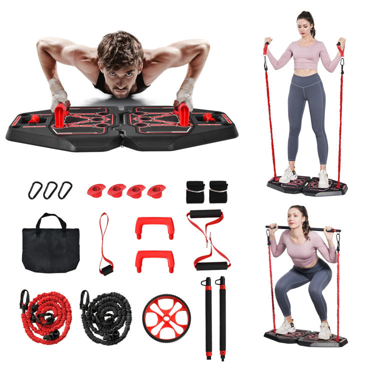 All-in-one Portable Adjustable Pushup Board with Anti-slip Base for Home and Office Gym