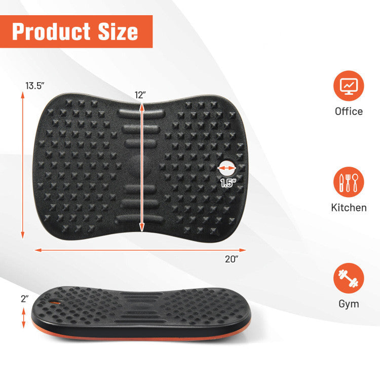 Anti Fatigue Wobble Balance Board Mat with Massage Points for Home and Office Gym