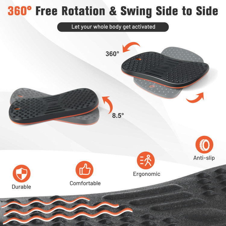 Anti Fatigue Wobble Balance Board Mat with Massage Points for Home and Office Gym