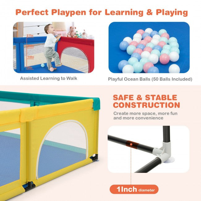 Baby Playpen Safety Play Yard for Baby Infants