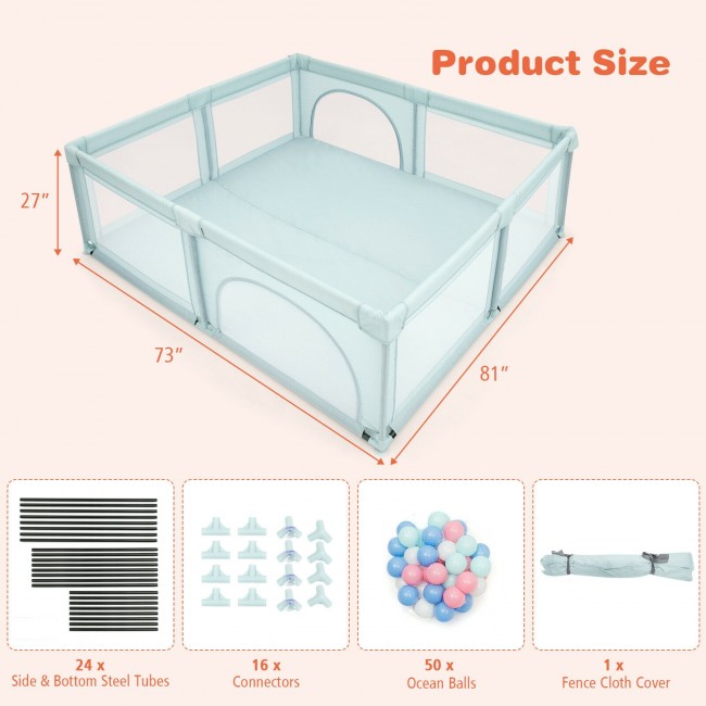 Baby Playpen Safety Play Yard for Baby Infants