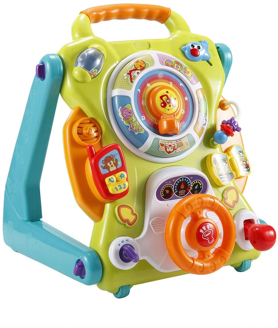 3-in-1 Kids Activity Sit-to-Stand Learning Walker with Musical Toys