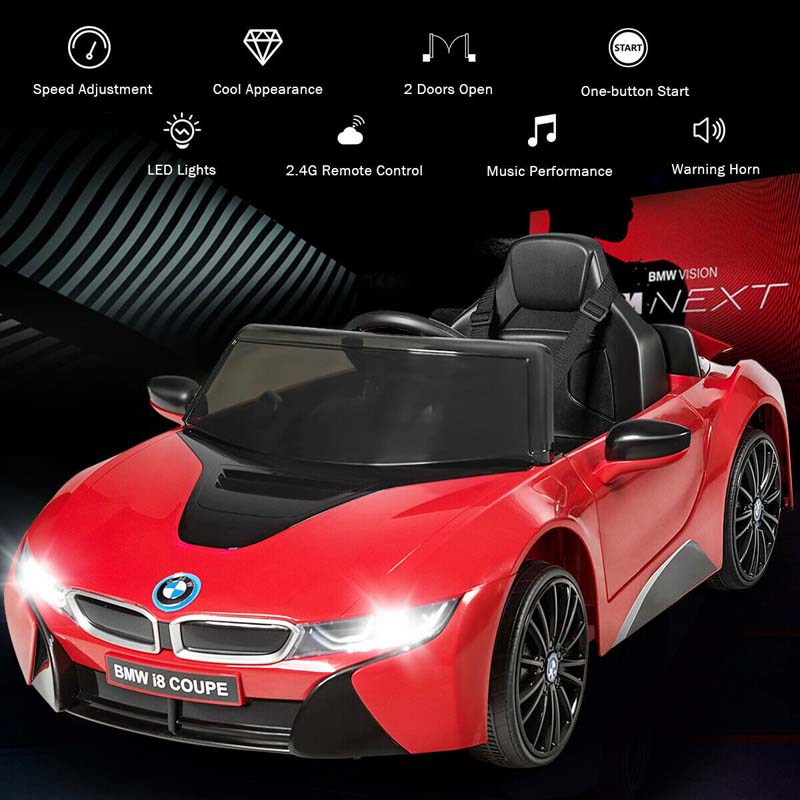 Kids Ride On Car 12V Licensed BMW I8 Battery Powered Electric Vehicle with Remote Control