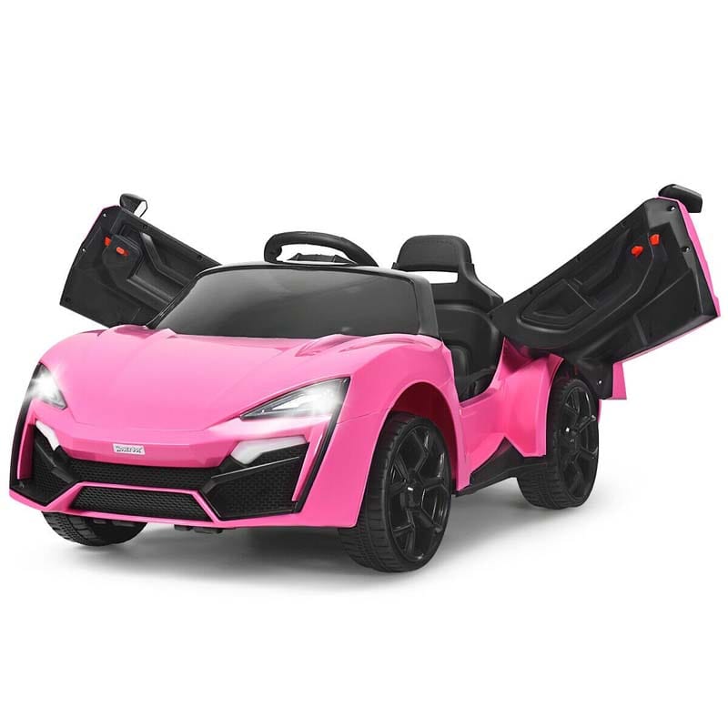 Kids Ride On Sports Car 12V Battery Powered Electric Vehicle with Remote Control & LED Lights