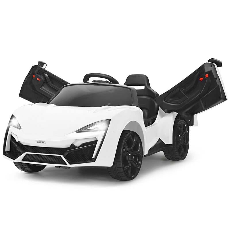 Kids Ride On Sports Car 12V Battery Powered Electric Vehicle with Remote Control & LED Lights