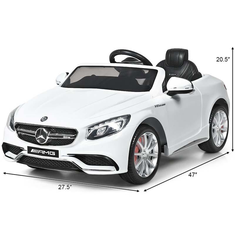 12V Kids Electric Ride-on Car Mercedes-Benz S63 Battery Powered Electric Vehicle with Remote Control