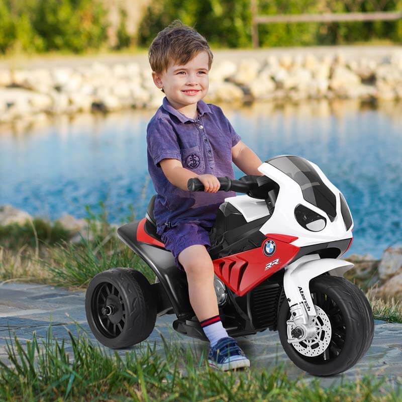 Kids Ride on Motorcycle Licensed BMW 6V Battery Powered 3-Wheel Motorcycle Car Toy with Lights & Music