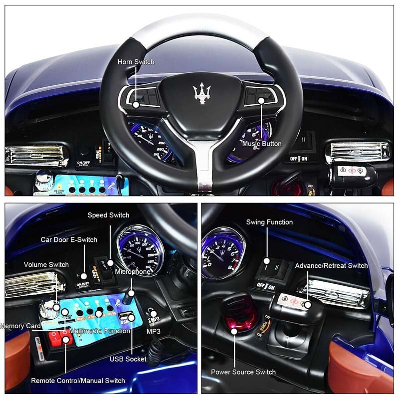 6V Kids Maserati Licensed Electric Ride-on Car with 2.4G Remote Controller