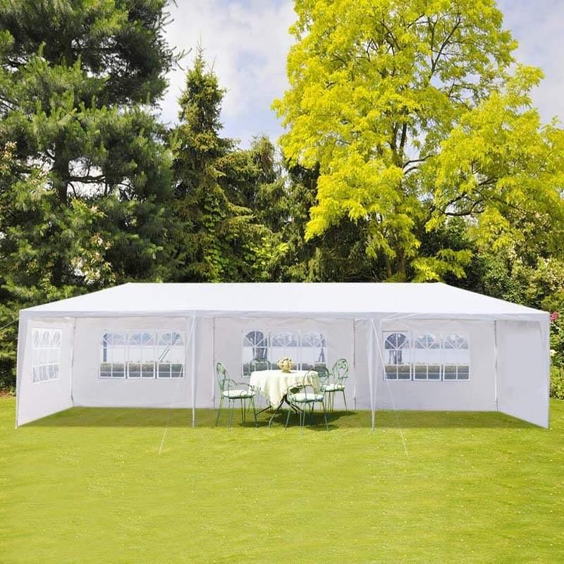 10' x 30' Canopy Tent Outdoor Party Wedding Tent Canopy With 5 Sidewalls