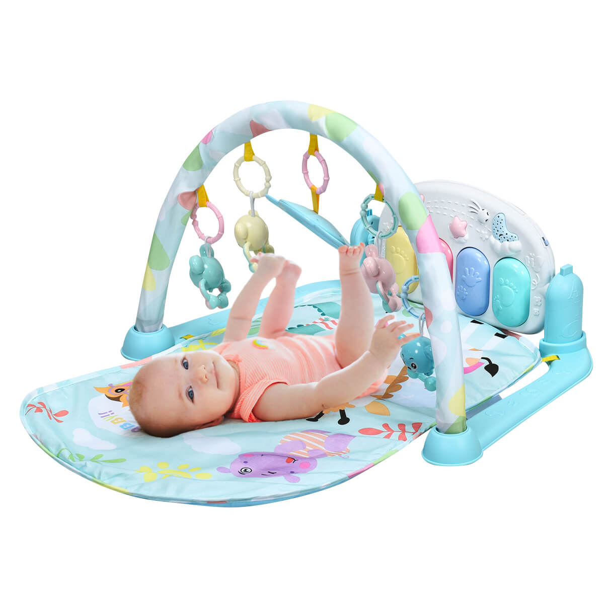 3-in-1  Baby Play Mat with Detachable Piano and Toys