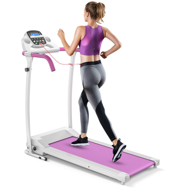 Compact Electric Folding Running Treadmill with 12 Preset Programs LED Monitor