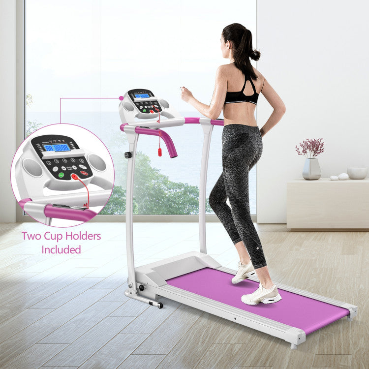 Compact Electric Folding Running Treadmill with 12 Preset Programs LED Monitor