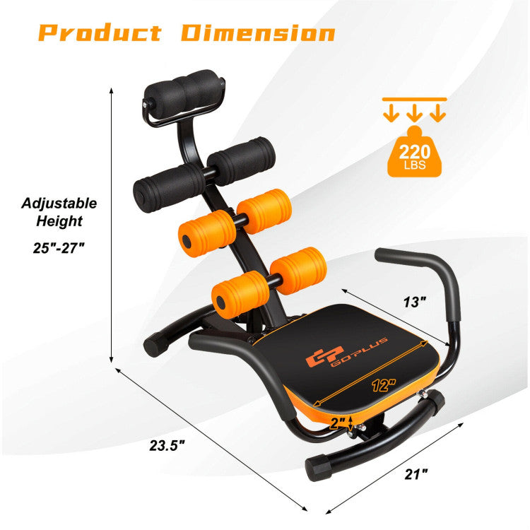 Core Fitness Abdominal Trainer Crunch Exercise Bench Machine Press with 3 Adjustable Levels