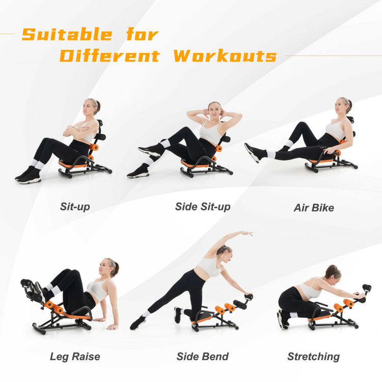 Core Fitness Abdominal Trainer Crunch Exercise Bench Machine Press with 3 Adjustable Levels