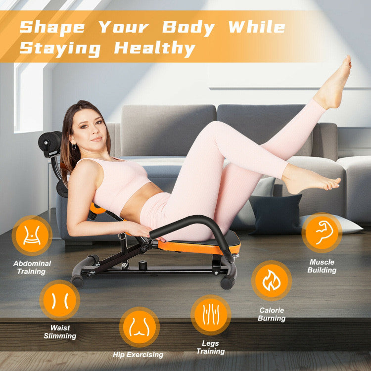 Core Fitness Abdominal Trainer Crunch Exercise Bench Machine Press with 3 Adjustable Levels