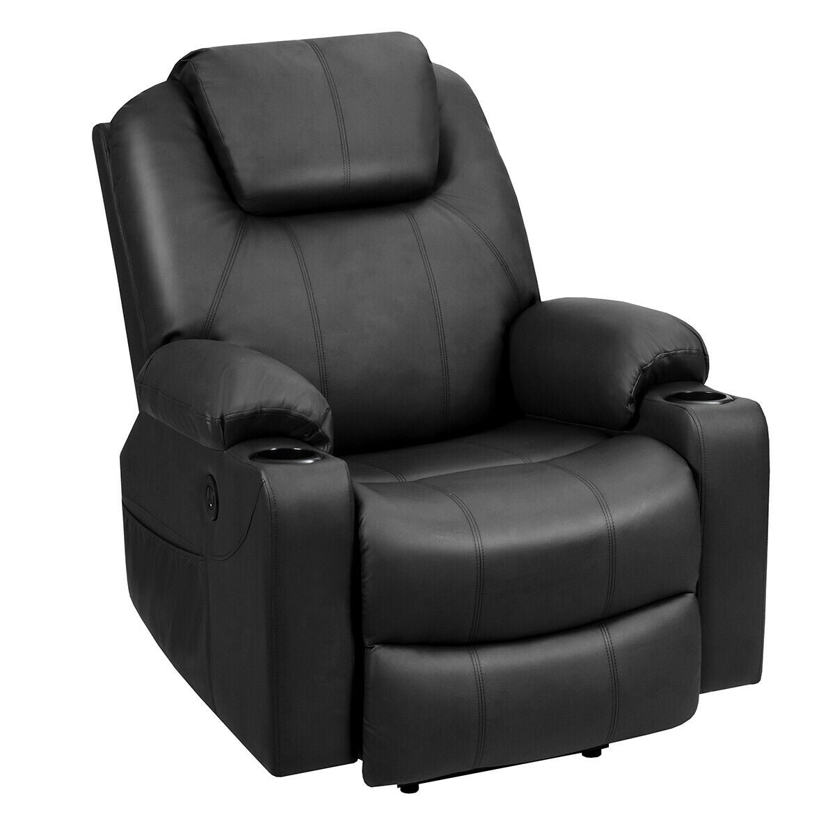 Electric Power Lift Multifunction Electric Massage Recliner Sofa with Pockets and Cup Holders