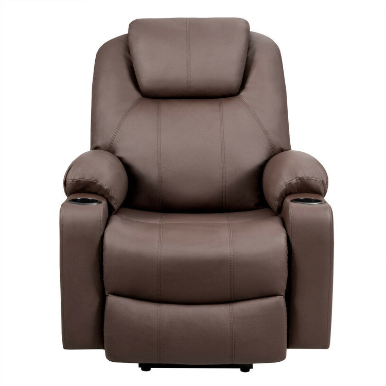 Electric Power Lift Multifunction Electric Massage Recliner Sofa with Pockets and Cup Holders