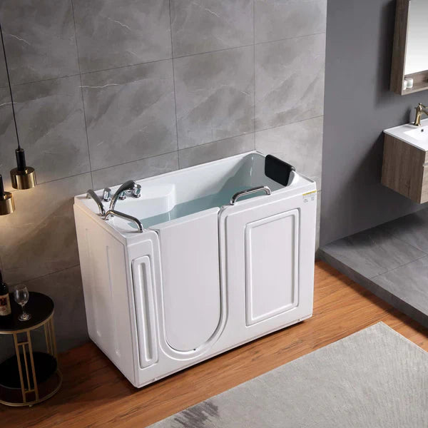 Empava 53" Walk-in Soaking Bathtub with Left Side Door, EMPV-53WIT373