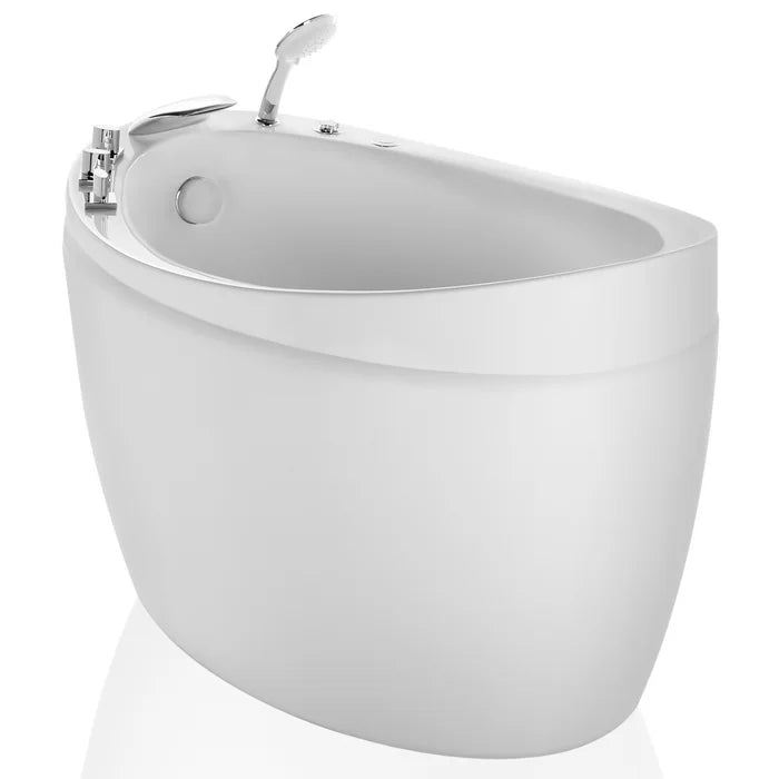 Empava 48" Freestanding Japanese Style Soaking Bathtub with Faucet, EMPV-48JT011