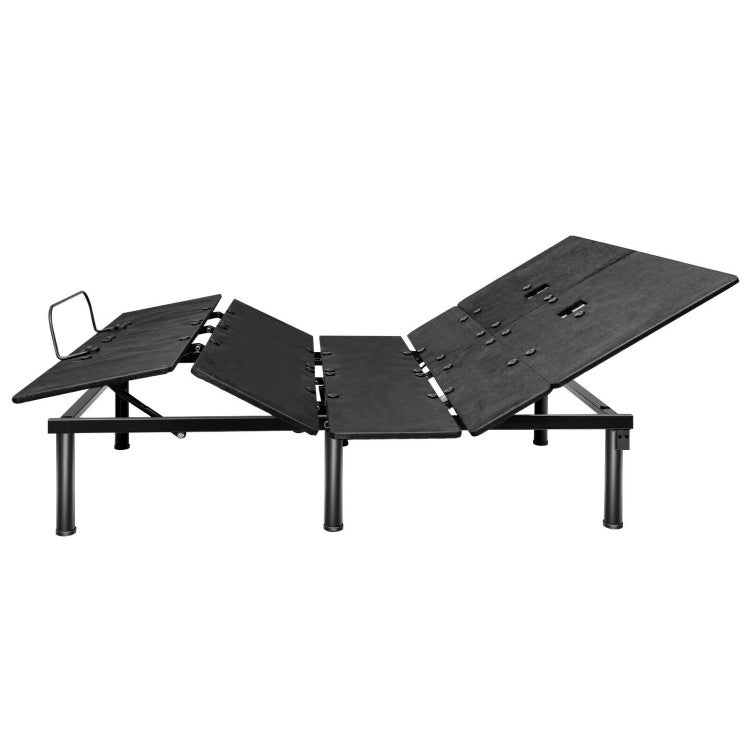 Ergonomic Adjustable Bed Base with Head & Foot Incline and remote control