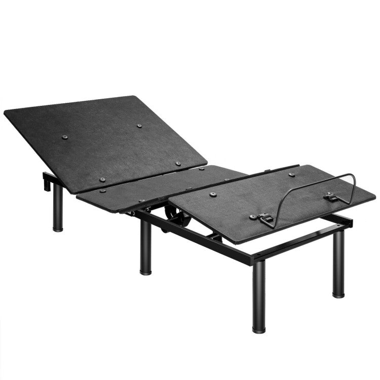 Ergonomic Adjustable Bed Base with Head & Foot Incline and remote control