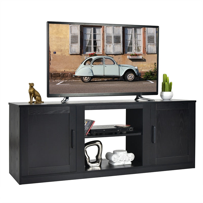 Farmhouse Electric Fireplace TV Stand Entertainment Center with Double Barn Doors & Storage Cabinets for TVs up to 65 Inch