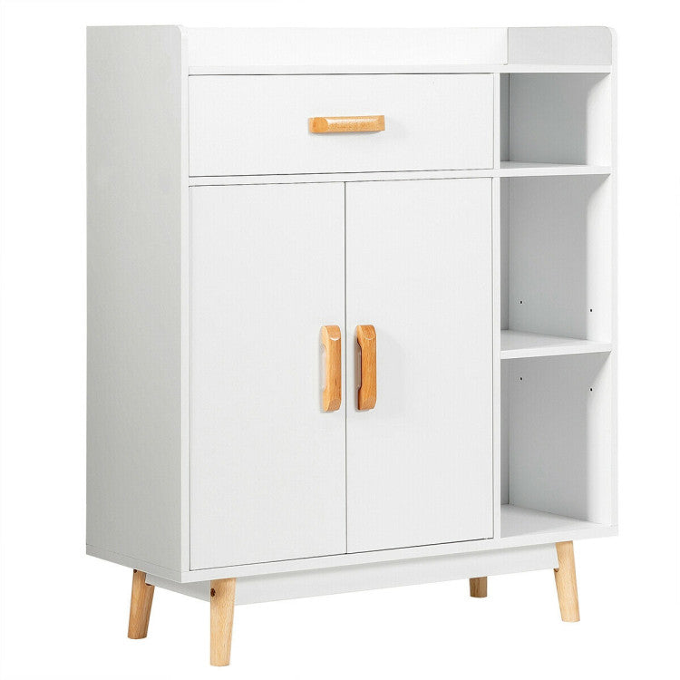 Floor Storage Cabinet Free Standing Cupboard Chest  for Living Room and Bedroom