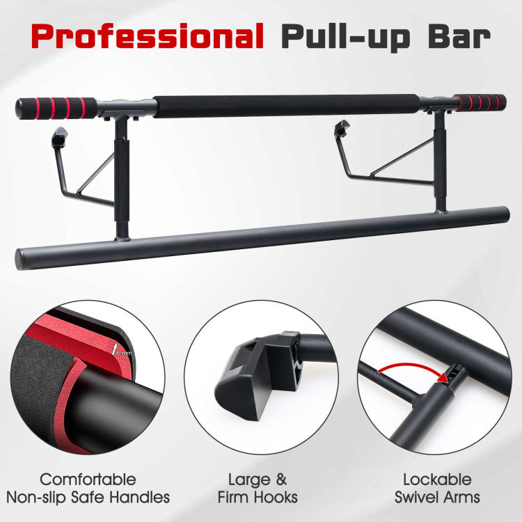 Foldable Strength Training Pull-up Bar for Doorway No Screw