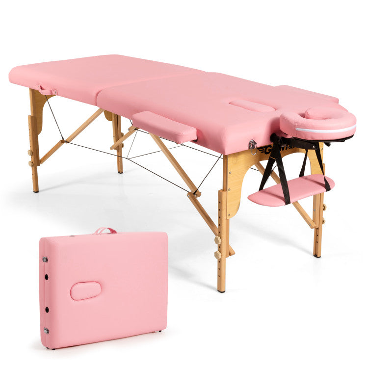 Foldable and Adjustable Facial Spa Bed with Carry Bag